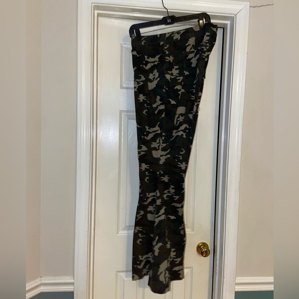 Traffic Camouflage Boot Cut Pants